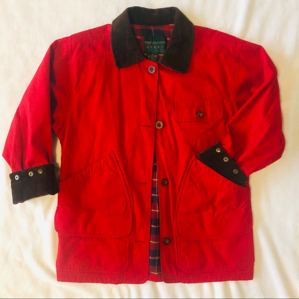Vintage Preston & York Red Chore Coat